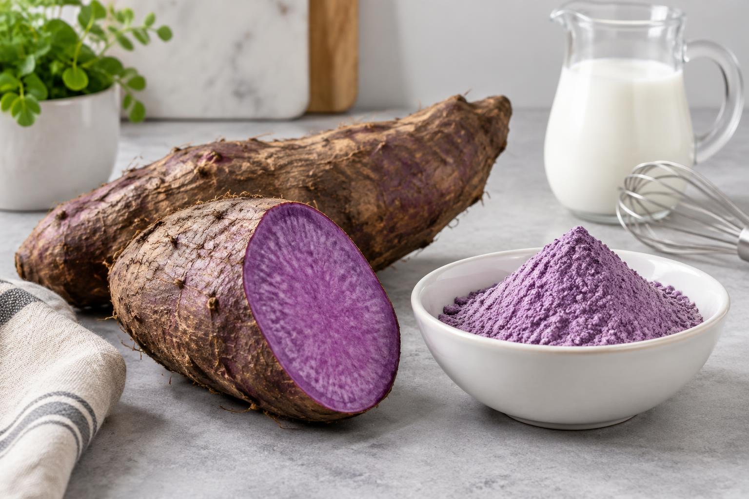 L’igname violette et la poudre d’ube en cuisine