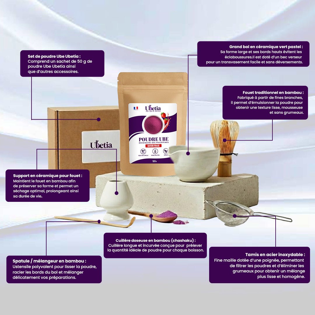 Kit Découverte Ube Saveur Fraise – Édition Blanc Brillant - Ubetia