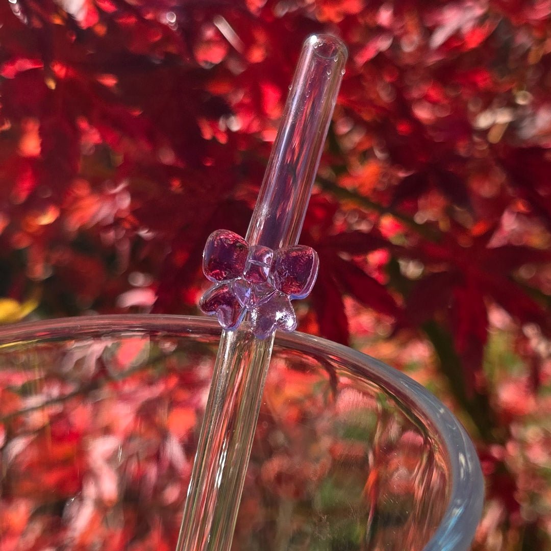 Ubetia - Paille en verre avec nœud violet - Ubetia