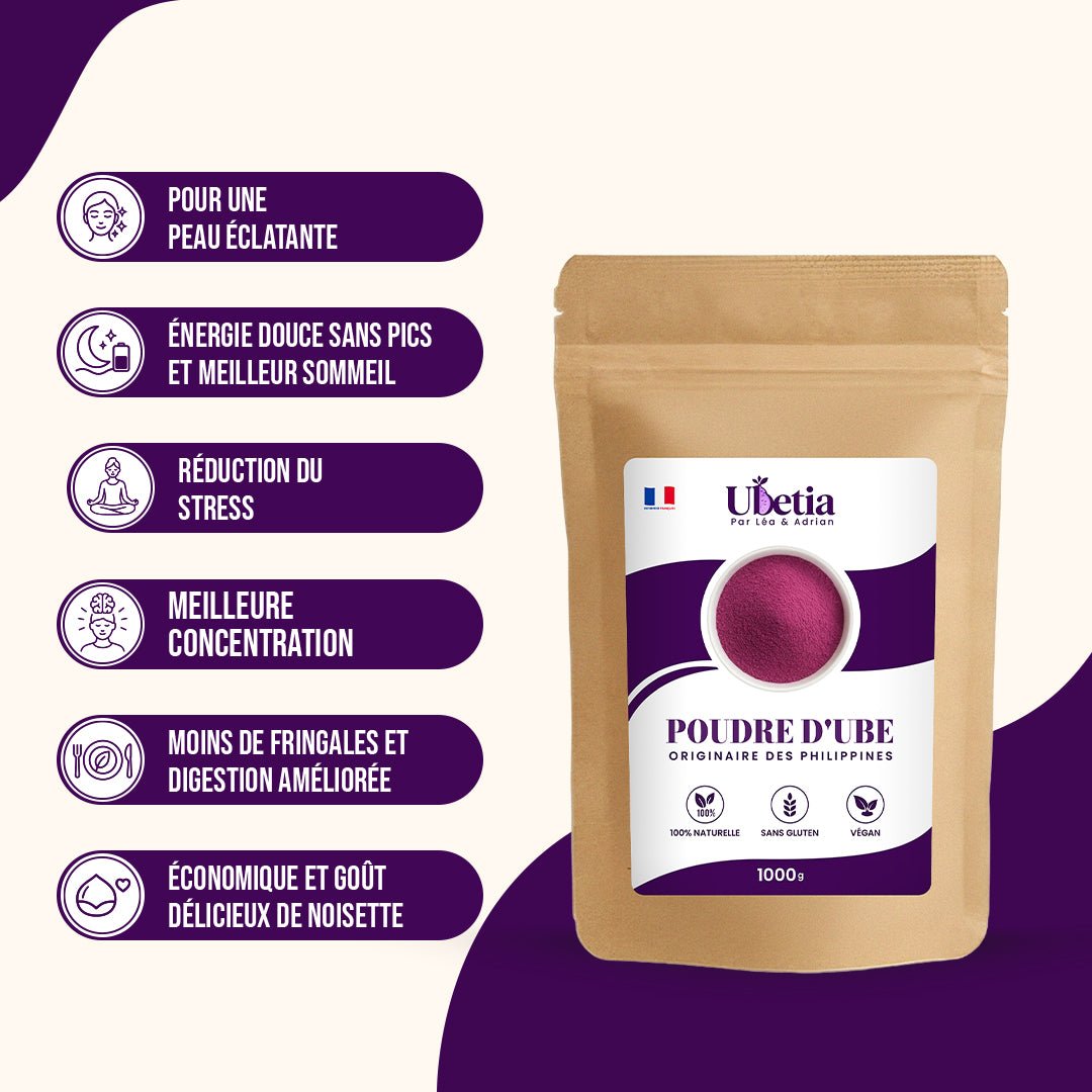 Ubetia® : Poudre d’Ube Premium des Philippines - Sachet 1kg - Ubetia