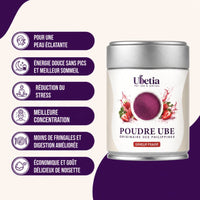 Ubetia® : Poudre d’Ube Saveur Fraise Premium des Philippines - Canette 100g - Ubetia