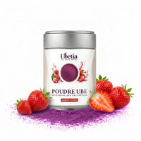 Ubetia® : Poudre d’Ube Saveur Fraise Premium des Philippines - Canette 100g - Ubetia