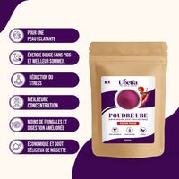 Ubetia® : Poudre d’Ube Saveur Fraise Premium des Philippines - Sachet 1kg - Ubetia