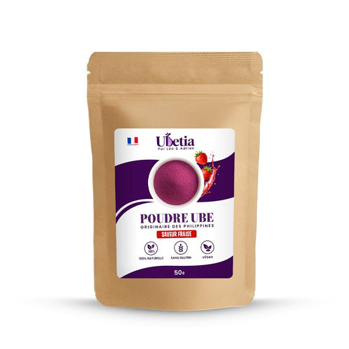 Ubetia® : Poudre d’Ube Saveur Fraise Premium des Philippines - Sachet 50g