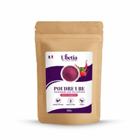 Ubetia® : Poudre d’Ube Saveur Framboise Premium des Philippines - Sachet 100g - Ubetia