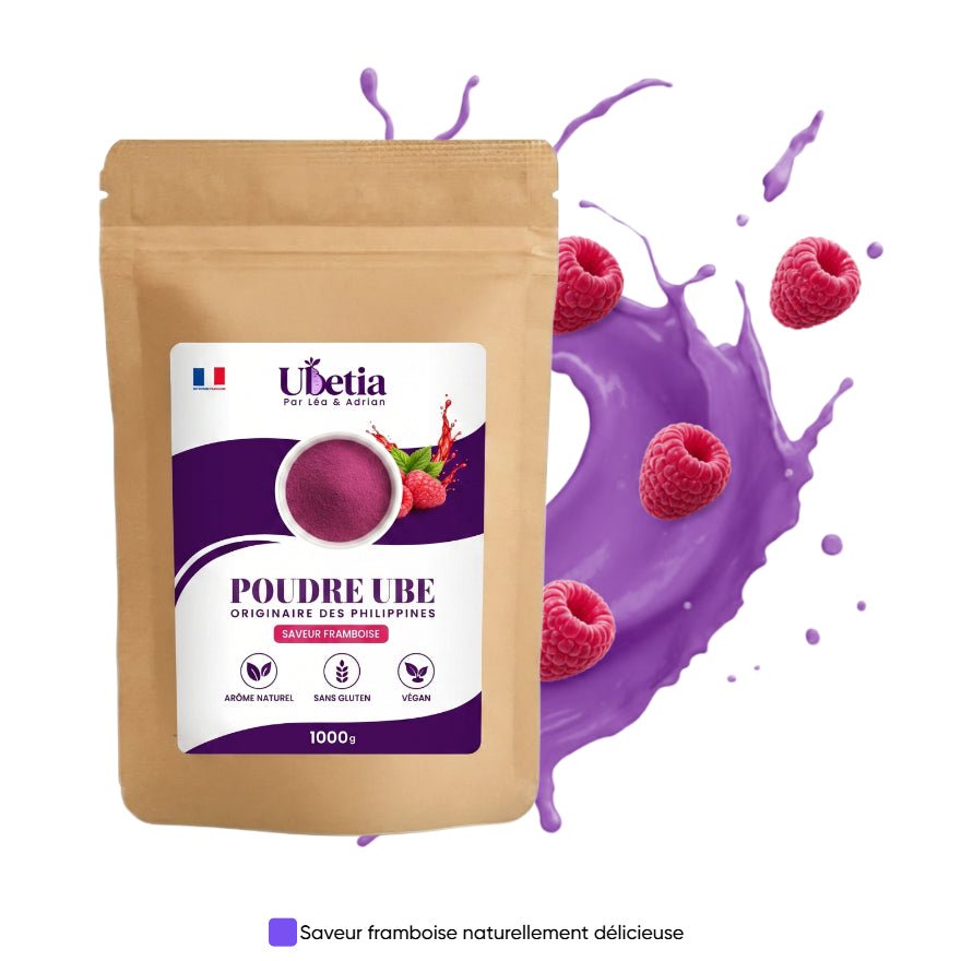 Ubetia® : Poudre d’Ube Saveur Framboise Premium des Philippines - Sachet 1kg - Ubetia