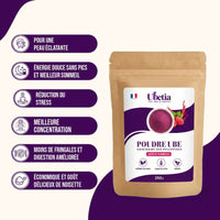 Ubetia® : Poudre d’Ube Saveur Framboise Premium des Philippines - Sachet 250g - Ubetia