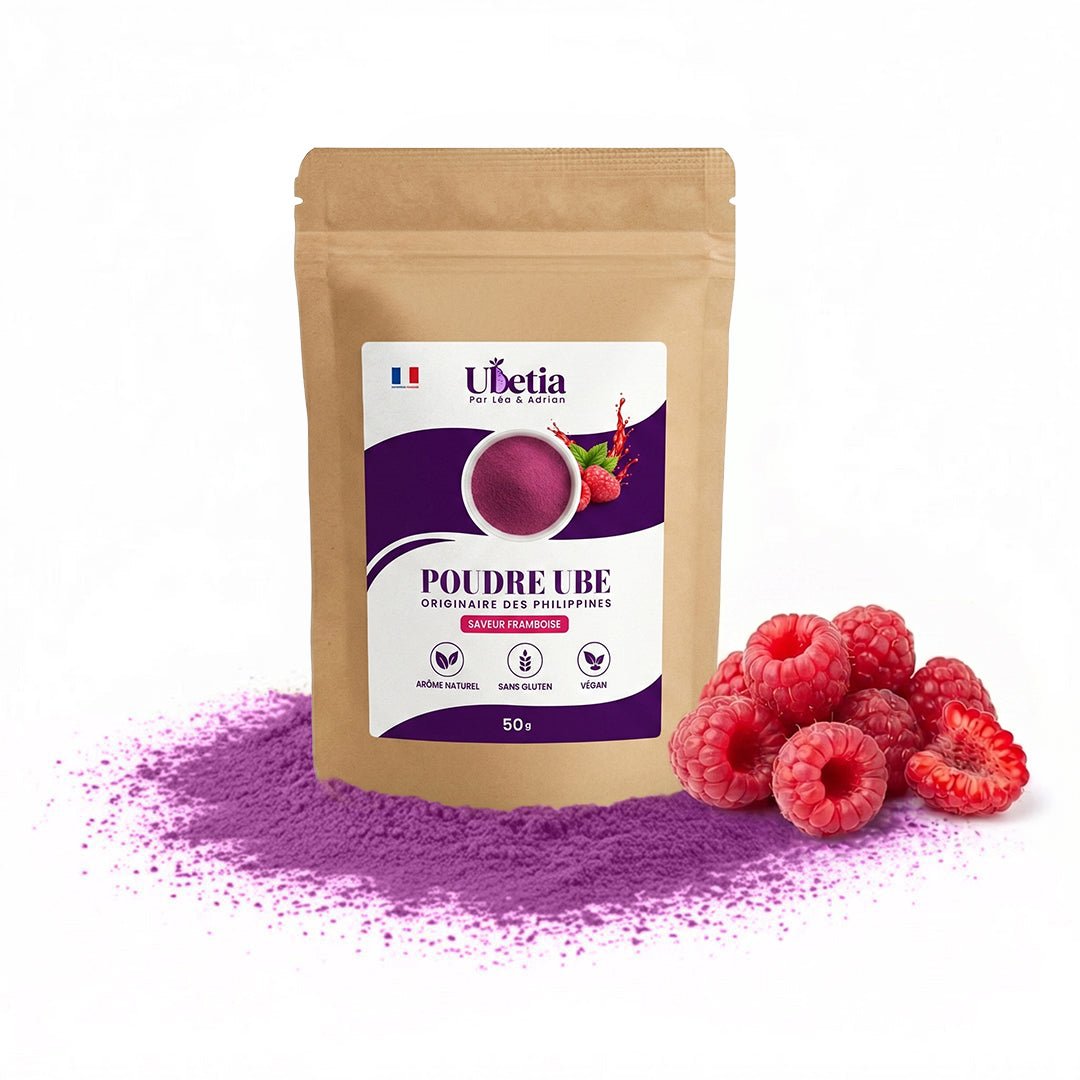 Ubetia® : Poudre d’Ube Saveur Framboise Premium des Philippines - Sachet 50g - Ubetia