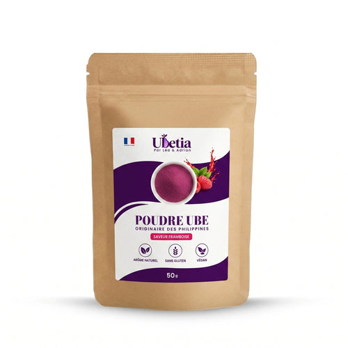 Ubetia® : Poudre d’Ube Saveur Framboise Premium des Philippines - Sachet 50g