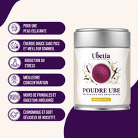 Ubetia® : Poudre d’Ube Saveur Vanille Premium des Philippines - Canette 100g - Ubetia