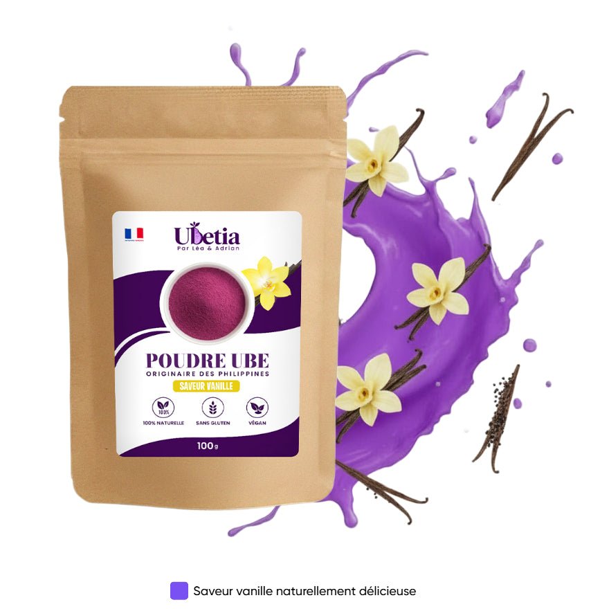 Ubetia® : Poudre d’Ube Saveur Vanille Premium des Philippines - Sachet 100g - Ubetia