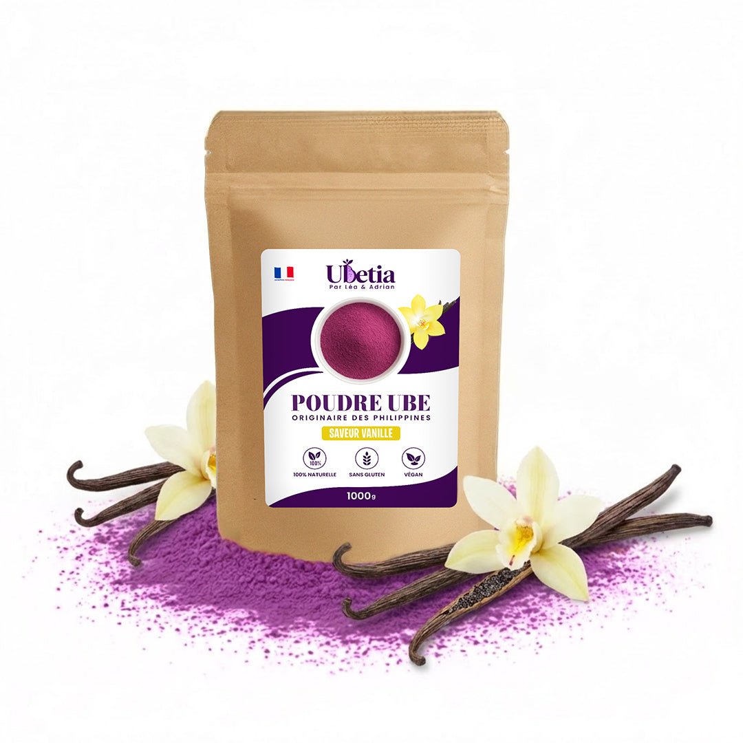 Ubetia® : Poudre d’Ube Saveur Vanille Premium des Philippines - Sachet 1kg - Ubetia