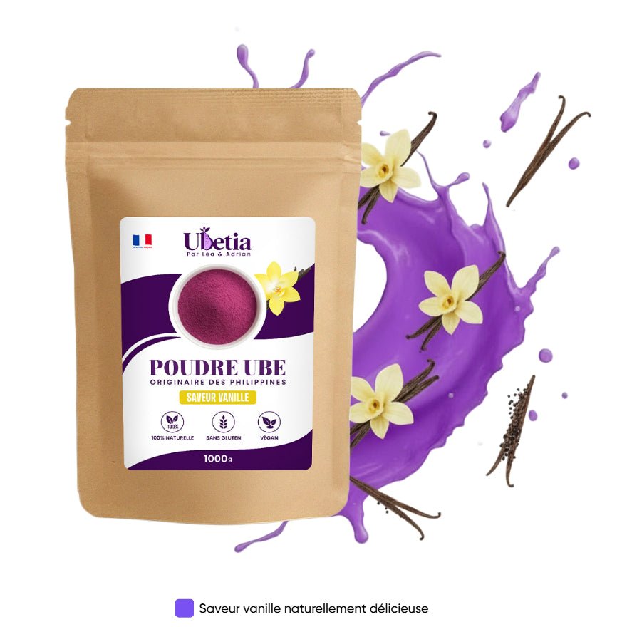 Ubetia® : Poudre d’Ube Saveur Vanille Premium des Philippines - Sachet 1kg - Ubetia