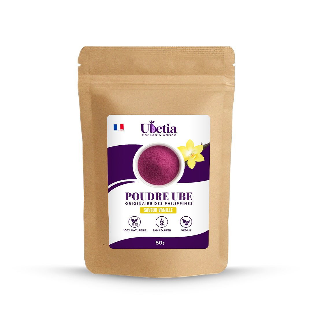Ubetia® : Poudre d’Ube Saveur Vanille Premium des Philippines - Sachet 50g - Ubetia