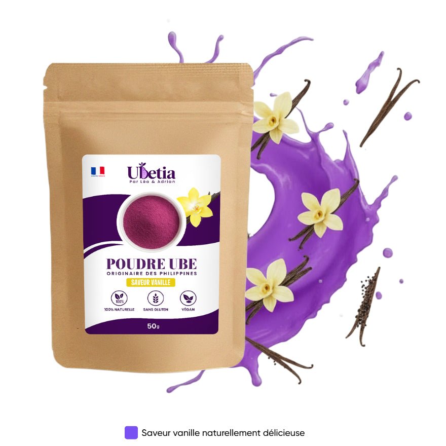 Ubetia® : Poudre d’Ube Saveur Vanille Premium des Philippines - Sachet 50g - Ubetia