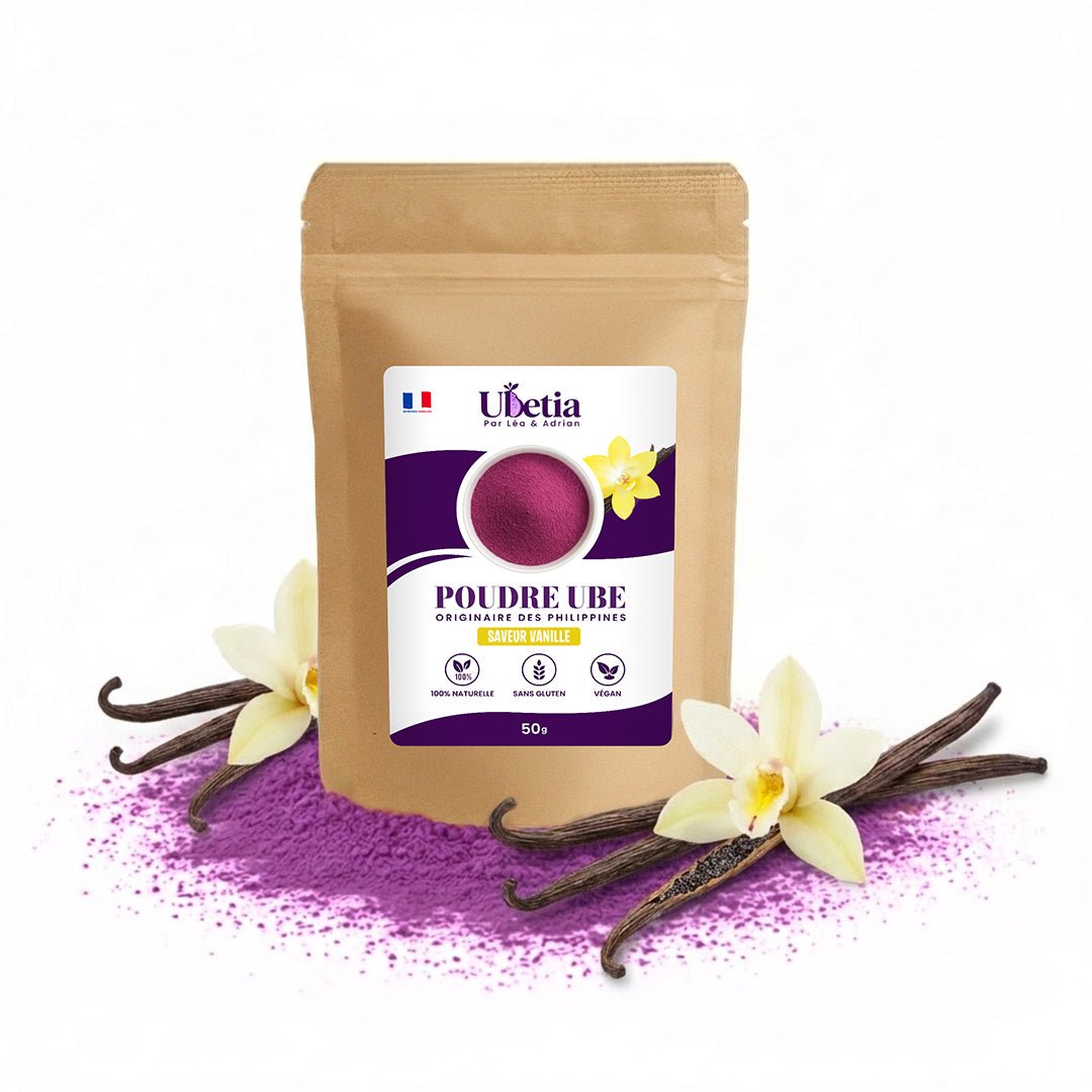 Ubetia® : Poudre d’Ube Saveur Vanille Premium des Philippines - Sachet 50g - Ubetia