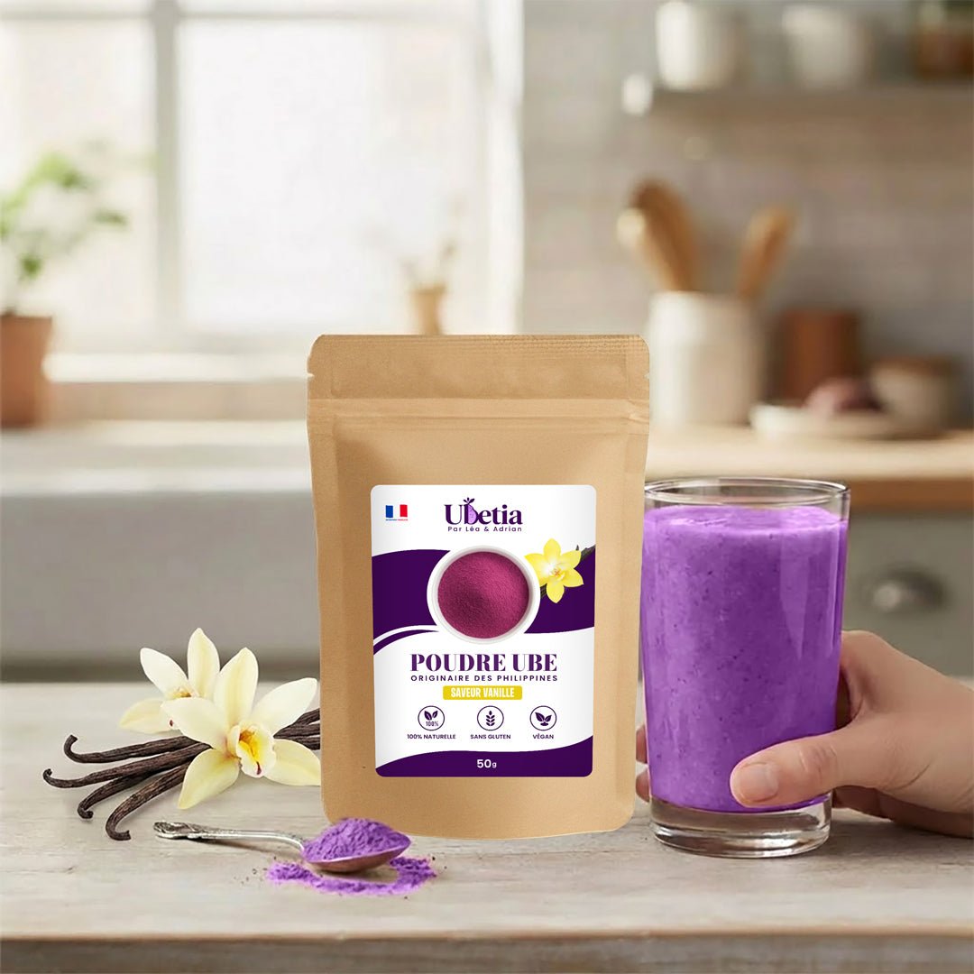 Ubetia® : Poudre d’Ube Saveur Vanille Premium des Philippines - Sachet 50g - Ubetia